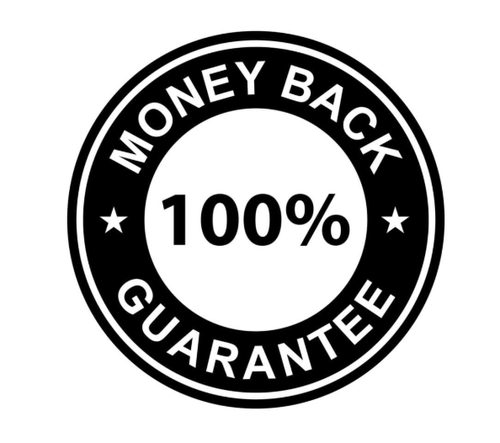 100% money-back guarantee seal